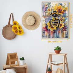 Vintage Bee Puzzles for Adults 1000 Pieces,Animal Plant Flower Puzzle,Retro Nature Floral Jigsaw Puzzle Challenge